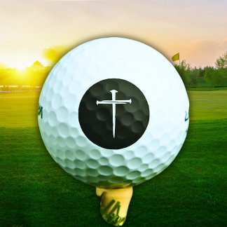 The Three Nails White Cross Christian Golf Balls