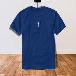 The Three Nails White Cross Christian T-Shirt<br><div class="desc">Simple design: three white nails interlaced to make the Christian Cross.</div>