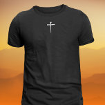 The Three Nails White Cross Christian T-Shirt<br><div class="desc">Simple design: three white nails interlaced to make the Christian Cross.</div>