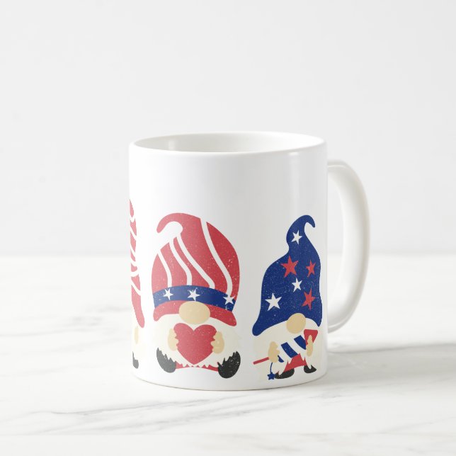 The Three Patriotic Gnomes Coffee Mug (Front Right)