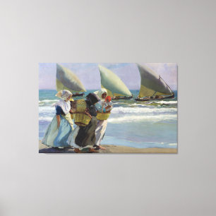 The Three Sails - Joaquin Sorolla Canvas Print