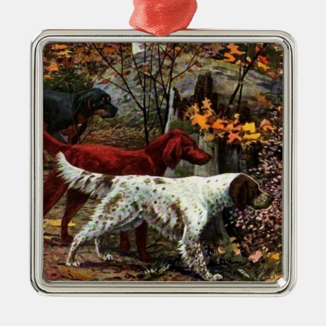The Three Setters Christmas Ornament (Front)