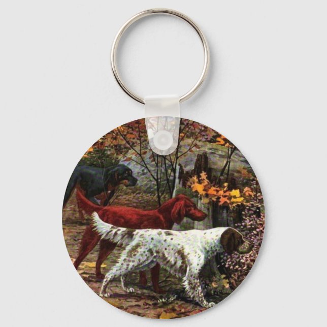 The Three Setters Keychain (Front)