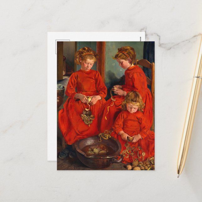 The Three Sisters by Leon Frederic Holiday Postcard (Front/Back In Situ)