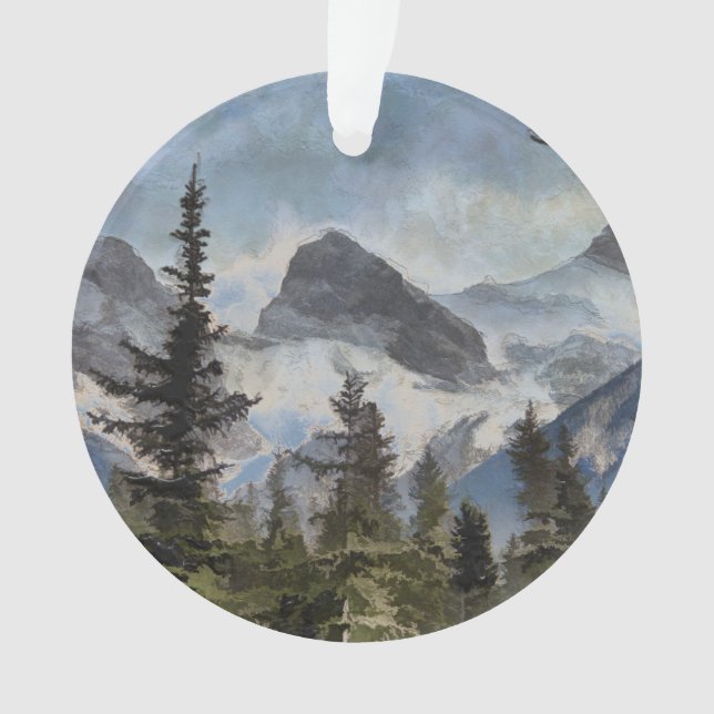 The Three Sisters - Canadian Rocky Mountains Ornament (Front)