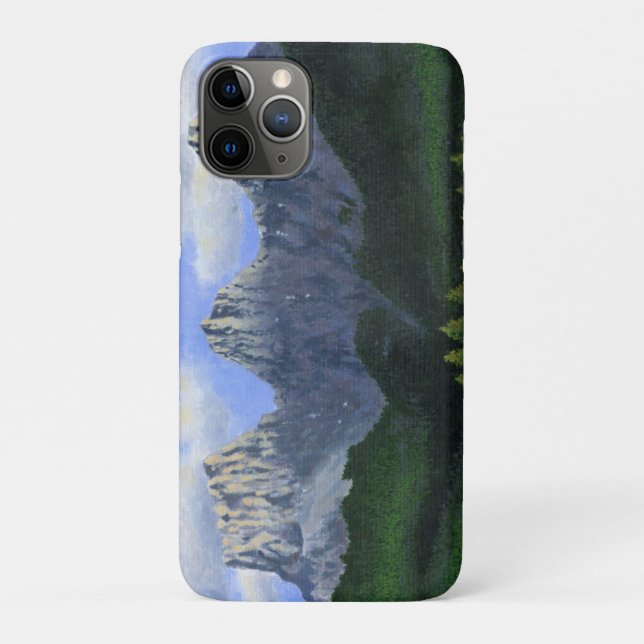 The three sisters in Canmore, Alberta, Canada Case-Mate iPhone Case (Back)