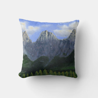 The three sisters in Canmore, Alberta, Canada Cushion