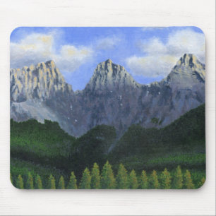 The three sisters in Canmore, Alberta, Canada Mouse Mat