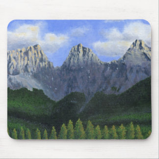The three sisters in Canmore, Alberta, Canada Mouse Mat