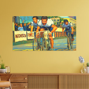 The Three-Way Sprint Paris–Roubaix 1981 Painting Canvas Print