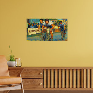 The Three-Way Sprint Paris–Roubaix 1981 Painting Poster