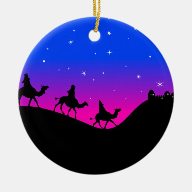 The Three Wisemen Ceramic Tree Decoration (Front)