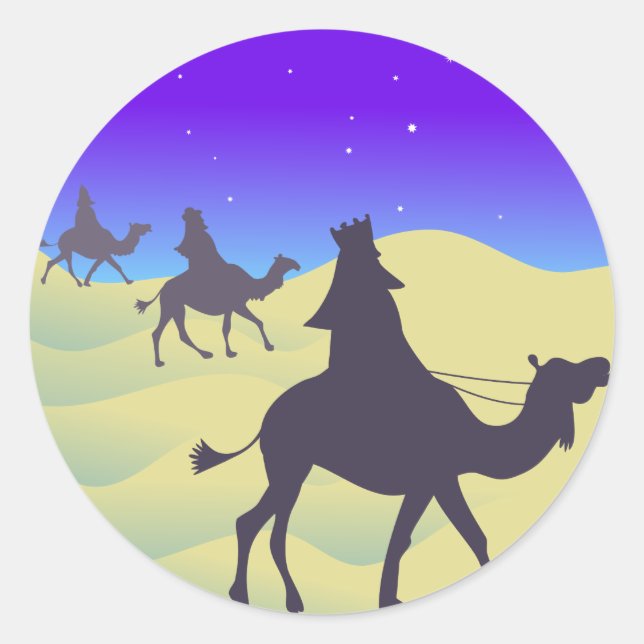 The Three Wisemen Classic Round Sticker (Front)