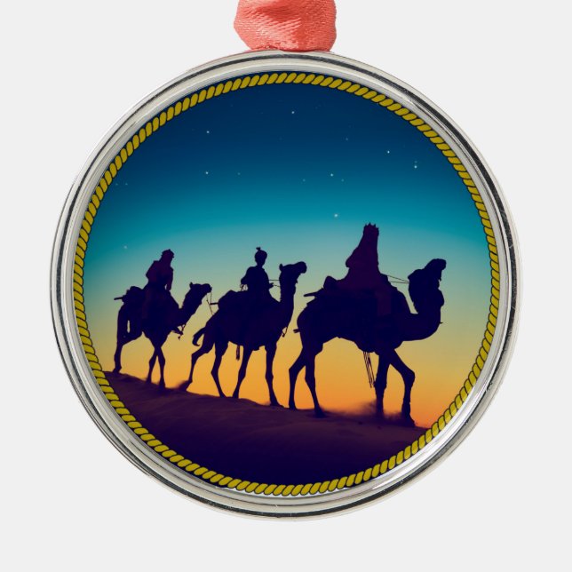 The Three Wisemen Metal Tree Decoration (Front)