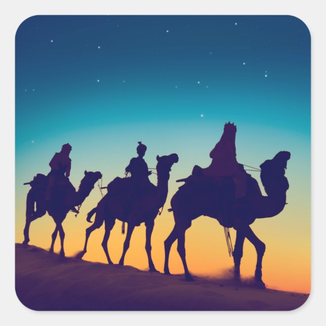 The Three Wisemen Square Sticker (Front)