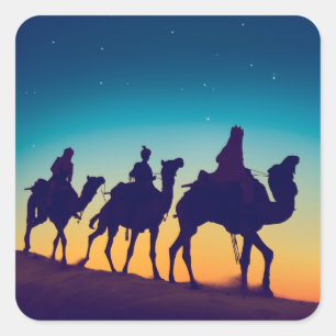 The Three Wisemen Square Sticker