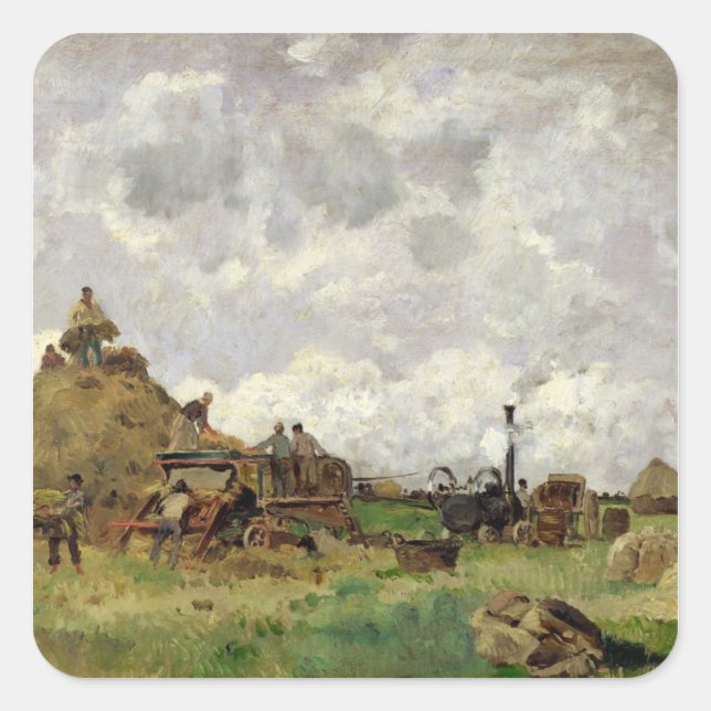 The Threshing Machine Square Sticker (Front)