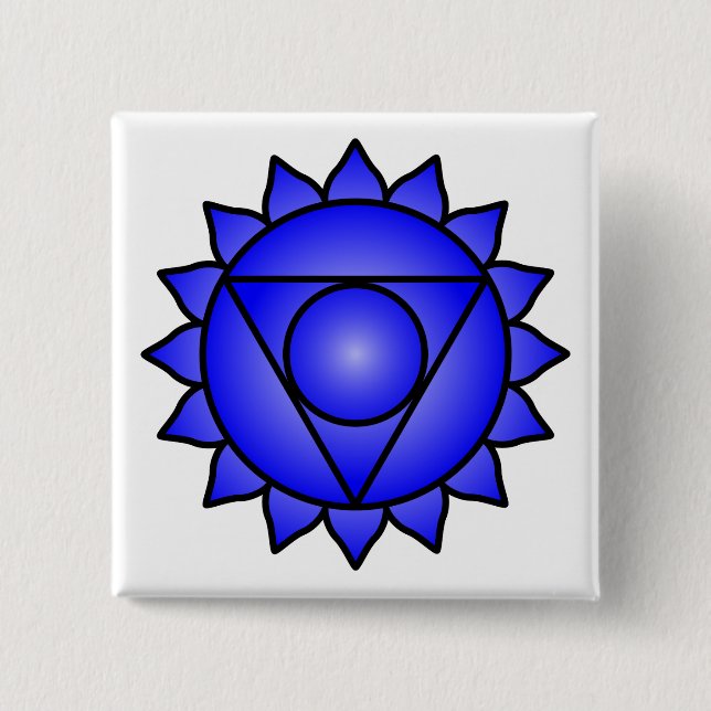 The Throat Chakra 15 Cm Square Badge (Front)