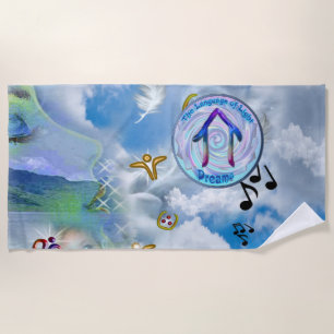 The Throat Chakra - Symbol Dreams Beach Towel