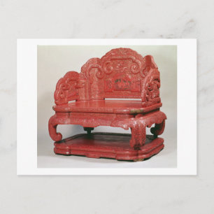 The throne of Emperor Ch'ien Lung (1736-95) Postcard