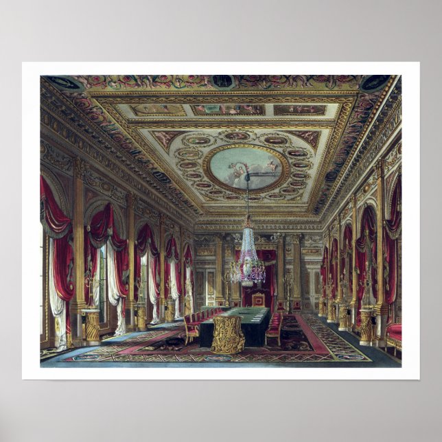 The Throne Room, Carlton House, from 'The History Poster (Front)