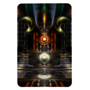 The Throne Room Fractal Art Flexible Magnet