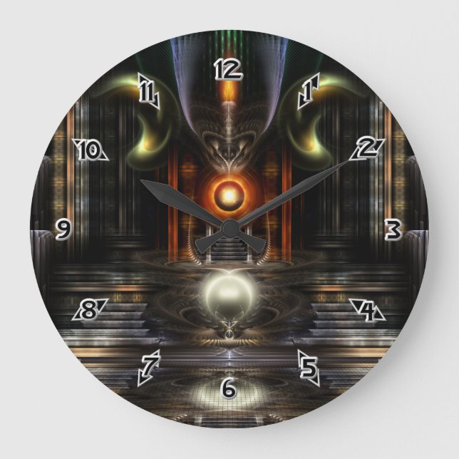 The Throne Room Fractal Art Large Clock (Front)
