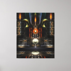 The Throne Room Fractal Art Wrapped Canvas Print