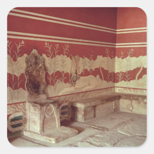 The Throne Room of Minos, 1500-1400 BC Square Sticker