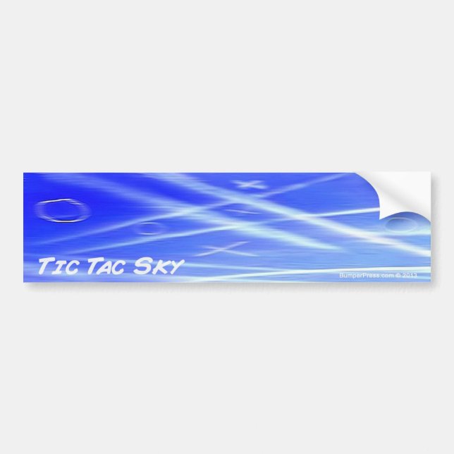 The Tic Tac Sky Bumper Sticker (Front)