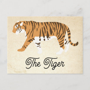 The Tiger Colour Block Holiday Postcard