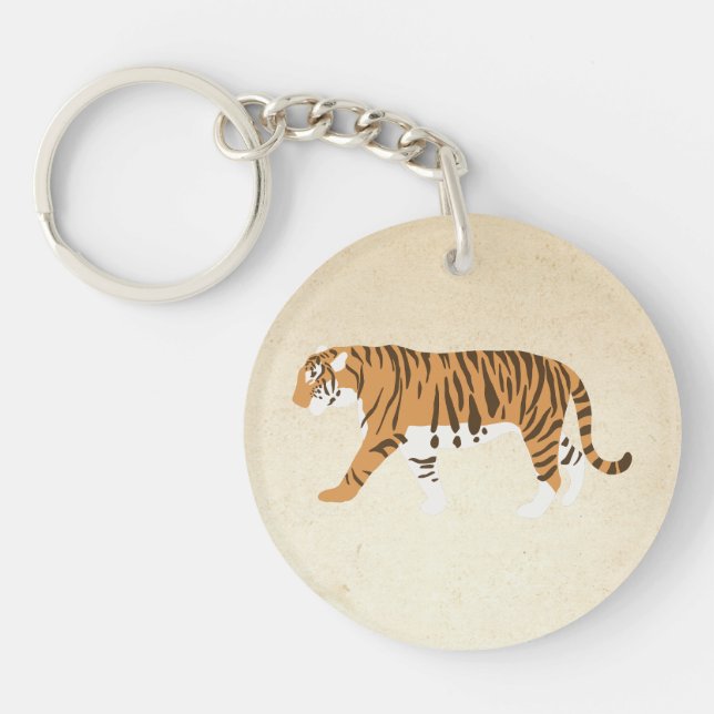 The Tiger Colour Block Key Ring (Front)
