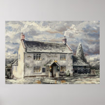 The Tiger Inn, Turnditch - winter poster