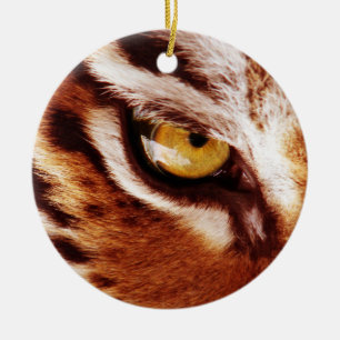 The Tiger's Eye Photograph Ceramic Tree Decoration