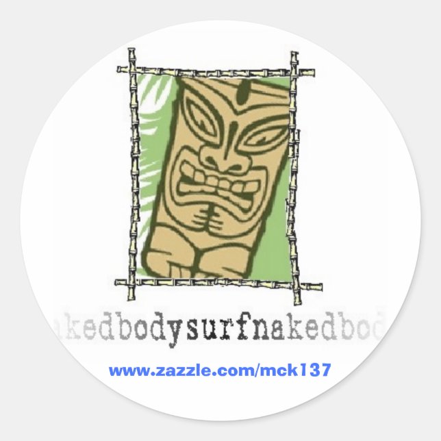 The Tiki Sticker from BSN Bodysurfing Apparel (Front)