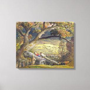 The Timber Wain, c.1833-34 (w/c & gouache on paper Canvas Print