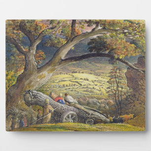 The Timber Wain, c.1833-34 (w/c & gouache on paper Plaque