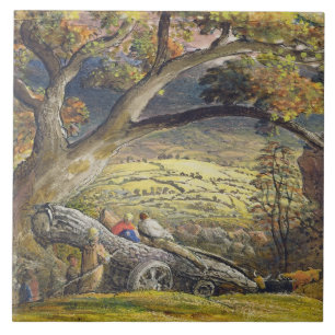 The Timber Wain, c.1833-34 (w/c & gouache on paper Tile