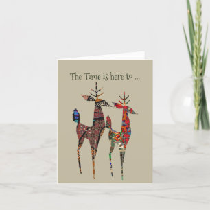 The Time Is Here Folded Thank You Card