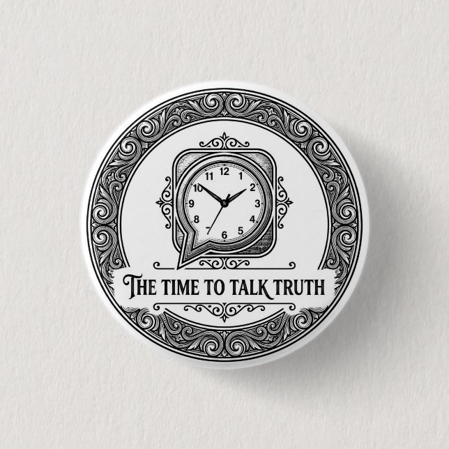 The Time To Talk Truth badge (Front)