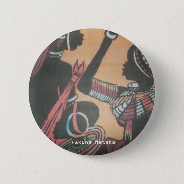The Timeless Beauty of the Maasai Tradition 6 Cm Round Badge (Front)