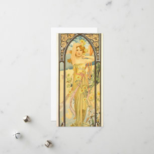 The Times of the Day, Brightness of Day by Mucha Holiday Card