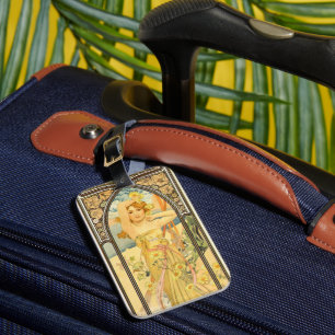 The Times of the Day, Brightness of Day by Mucha Luggage Tag
