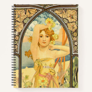 The Times of the Day, Brightness of Day by Mucha Notebook