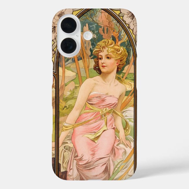 The Times of the Day, Morning Awakening by Mucha Case-Mate iPhone Case (Back)
