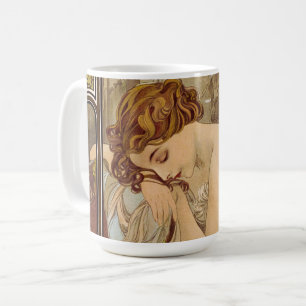The Times of the Day, Night's Rest, 1899 by Mucha Coffee Mug