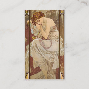 The Times of the Day, Night's Rest, 1899 by Mucha Enclosure Card