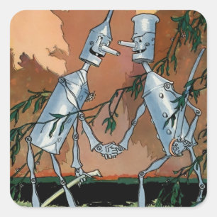 “The Tin Woodman and His Twin” by John R Neill Square Sticker