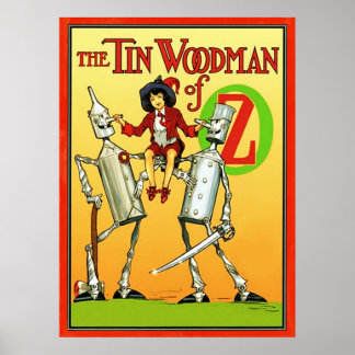 The Tin Woodman of Oz ~ Vintage Book Cover Poster