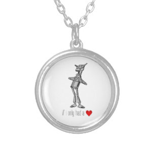 The Tin Woodsman "If I Only Had a Heart" Silver Plated Necklace